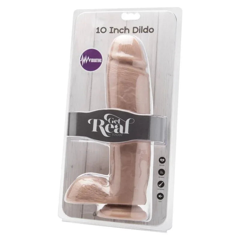 GET REAL - DILDO 25,5 CM MIT KUGELN VIBRATOR HAUT - Vanelion Paradise
