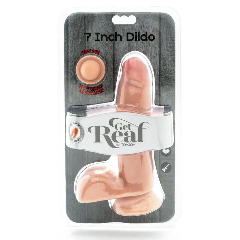 GET REAL - DUAL DENSITY DILDO 12 CM BALLS SKIN - Vanelion Paradise