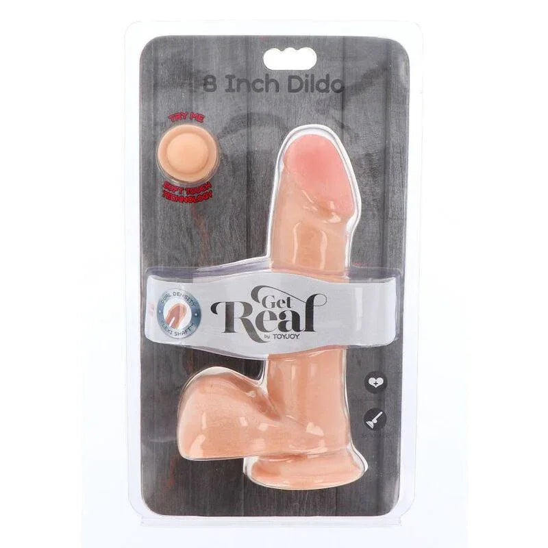 GET REAL - DUAL DENSITY DILDO 18 CM EIERHAUT - Vanelion Paradise