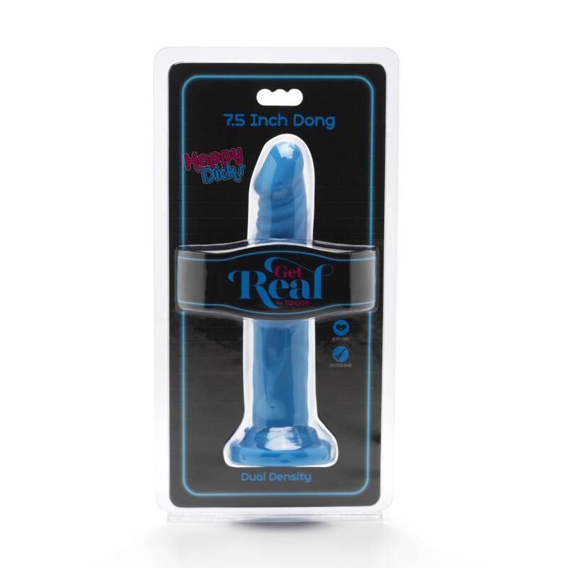 GET REAL - HAPPY DICKS DONG 19 CM BLAU