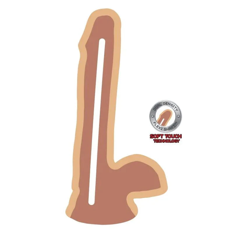 GET REAL - DUAL DENSITY DILDO 17 CM EIERHAUT - Vanelion Paradise