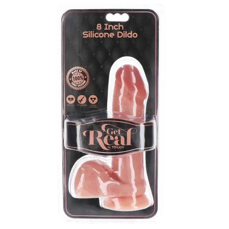 GET REAL - SILIKONDILDO 20,5 CM MIT KUGELN HAUT - Vanelion Paradise