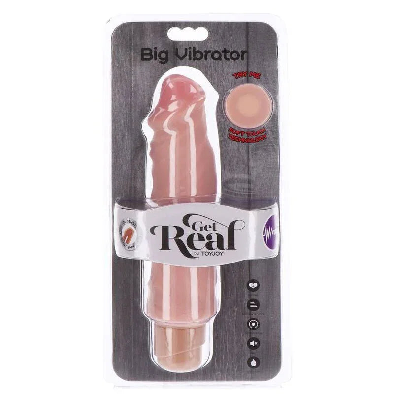 GET REAL - DUAL DENSITY BIG VIBRATOR 20,5 CM SKIN - Vanelion Paradise