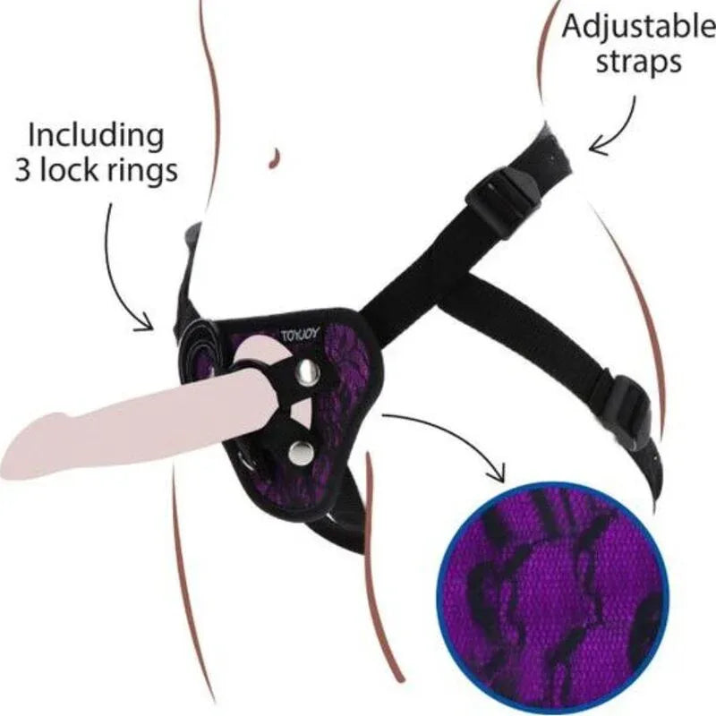 GET REAL - STRAP-ON-SPITZENGESCHIRR LILA - Vanelion Paradise