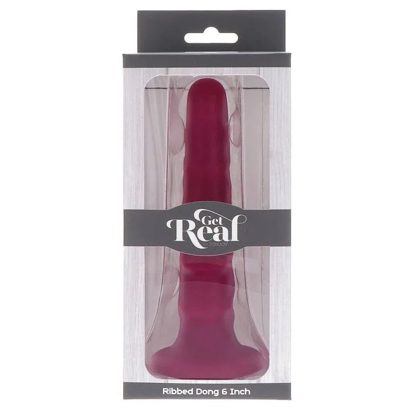 GET REAL - RIBBED DONG 12 CM ROT - Vanelion Paradise