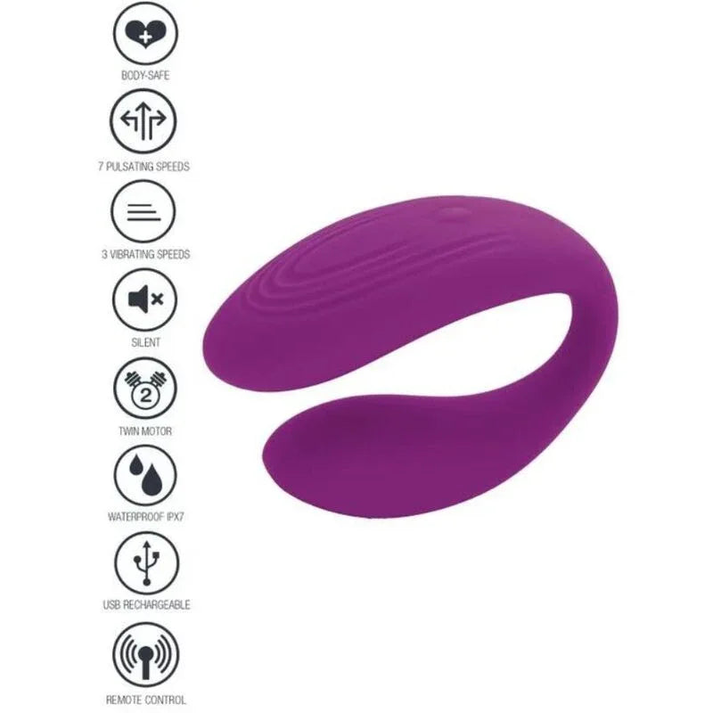 XOCOON - GEBUNDENER VIBRATOR FÜR LIEBESPAARE, LILA - Vanelion Paradise