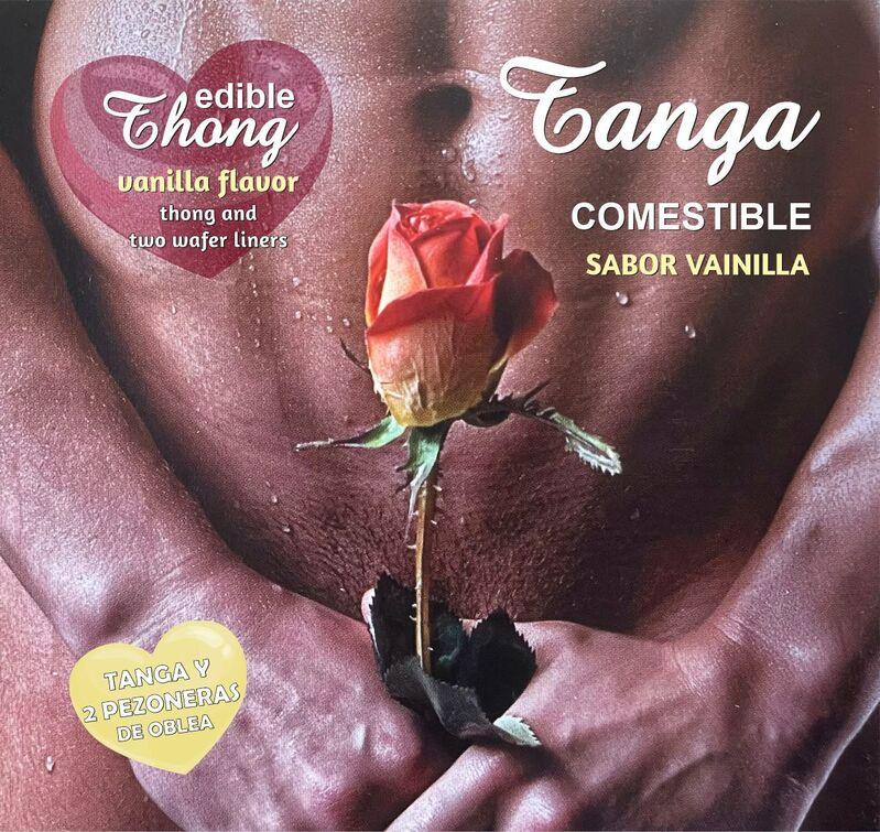 HOTFLOWERS - HERREN-TANGA + 2 VANILLE-WAFER-NIPPEL /es/pt/en/fr/it/ - Vanelion Paradise
