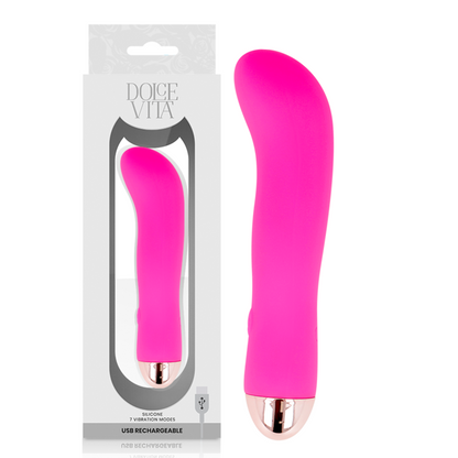 DOLCE VITA - AUFLADBARER VIBRATOR ZWEI ROSA 7 GESCHWINDIGKEITEN