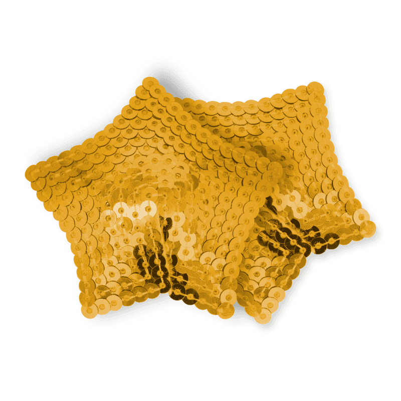 OHMAMA-FETISCH - GOLDENE STERN-NIPPEL-ABDECKUNGEN MIT PAILLETTEN - Vanelion Paradise