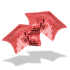 OHMAMA-FETISCH - ROTE PAILLETTEN-STERN-NIPPELABDECKUNGEN - Vanelion Paradise
