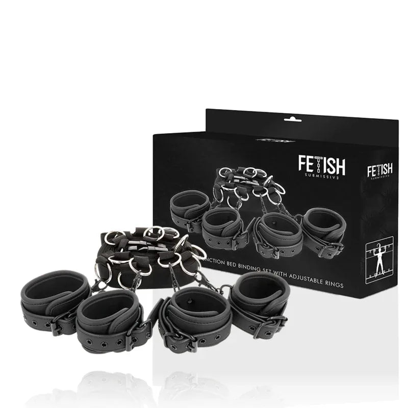FETISH SUBMISSIVE - LUXUS-BETTBAND-SET MIT NEOPREN-FUTTER - Vanelion Paradise