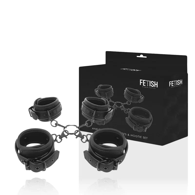 FETISH SUBMISSIVE - HAND- UND KNÖCHEL-HANDSCHELLEN-SET MIT NEOPREN-FUTTER - Vanelion Paradise