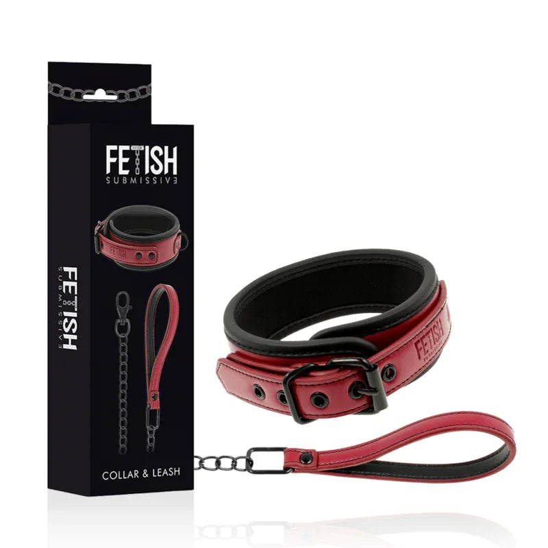FETISH SUBMISSIVE DARK ROOM - KETTENHALSKETTE MIT NEOPRENFUTTER - Vanelion Paradise