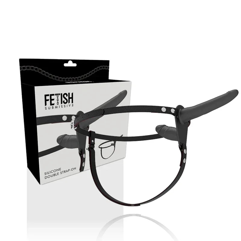 FETISH SUBMISSIVE HARNESS - SCHWARZE DOPPELPENETRATION - Vanelion Paradise