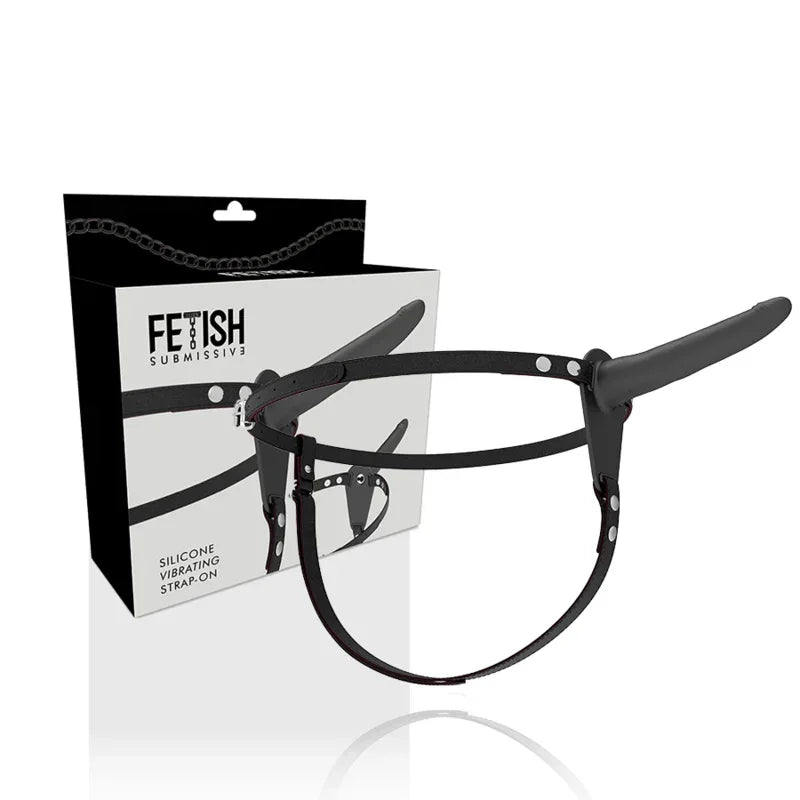 Fetish Submissive Harness – Schwarzer Silikonvibrator 15 cm, wiederaufladbar & flexibel - Vanelion Paradise