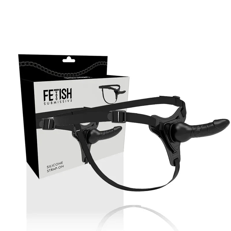 FETISH SUBMISSIVE HARNESS - REALISTISCHES SCHWARZES SILIKON 16 CM - Vanelion Paradise