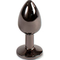 SECRETPLAY – Gunmetal Analplug klein 7 cm mit Kristall - Vanelion Paradise