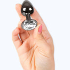SECRETPLAY – Gunmetal Analplug klein 7 cm mit Kristall - Vanelion Paradise