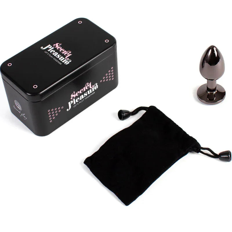 SECRETPLAY – Gunmetal Analplug klein 7 cm mit Kristall - Vanelion Paradise