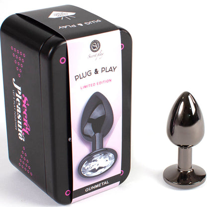 SECRETPLAY - GUNMETAL BUTT PLUG KLEINE GRÖSSE 7 CM