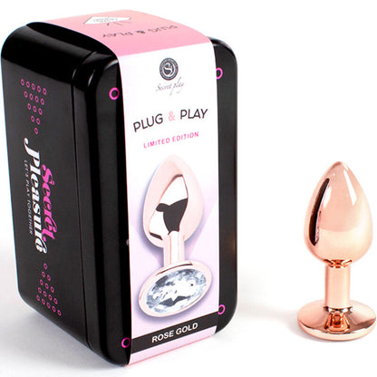 SECRETPLAY - METALL-BUTT-PLUG ROSÉGOLD, KLEINE GRÖSSE 7 CM