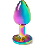 SECRETPLAY - BUTT PLUG AUS METALL REGENBOGEN, KLEINE GRÖSSE 7 CM - Vanelion Paradise