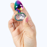 SECRETPLAY - BUTT PLUG AUS METALL REGENBOGEN, KLEINE GRÖSSE 7 CM - Vanelion Paradise