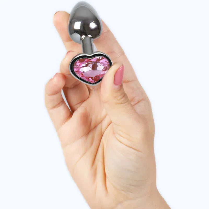 SECRETPLAY - BUTT PLUG AUS METALL FUCHSIA HERZ KLEINE GRÖSSE 7 CM - Vanelion Paradise