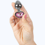 SECRETPLAY - BUTT PLUG AUS METALL FUCHSIA HERZ KLEINE GRÖSSE 7 CM - Vanelion Paradise