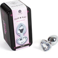 SECRETPLAY - BUTT PLUG AUS METALL, KLARES KRISTALLHERZ, KLEINE GRÖSSE 7 CM - Vanelion Paradise