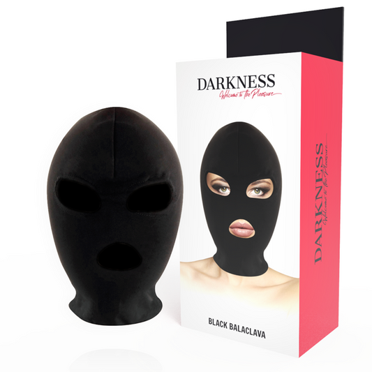 DARKNESS - BDSM-SUBMISSION-MASKE, MUND UND AUGEN SCHWARZ