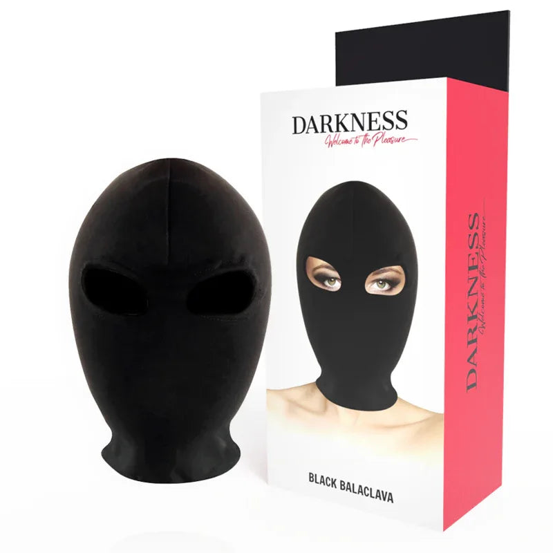 DARKNESS Maske Schwarz – Spandex-Haube mit Augenöffnungen - Vanelion Paradise