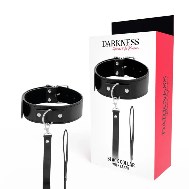 DARKNESS - POSTURE-HALSKETTE MIT LEDERKETTE - Vanelion Paradise