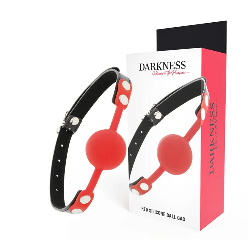 DARKNESS - KNEBEL AUS ROTEM SILIKON - Vanelion Paradise