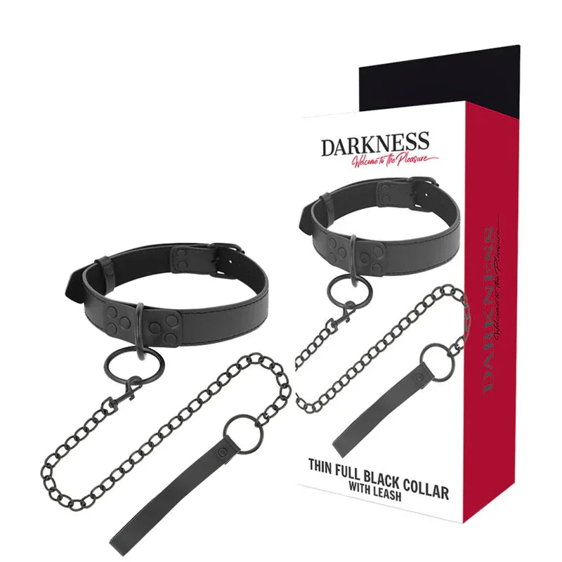 DARKNESS - SCHWARZE HALSKETTE MIT KETTE - Vanelion Paradise