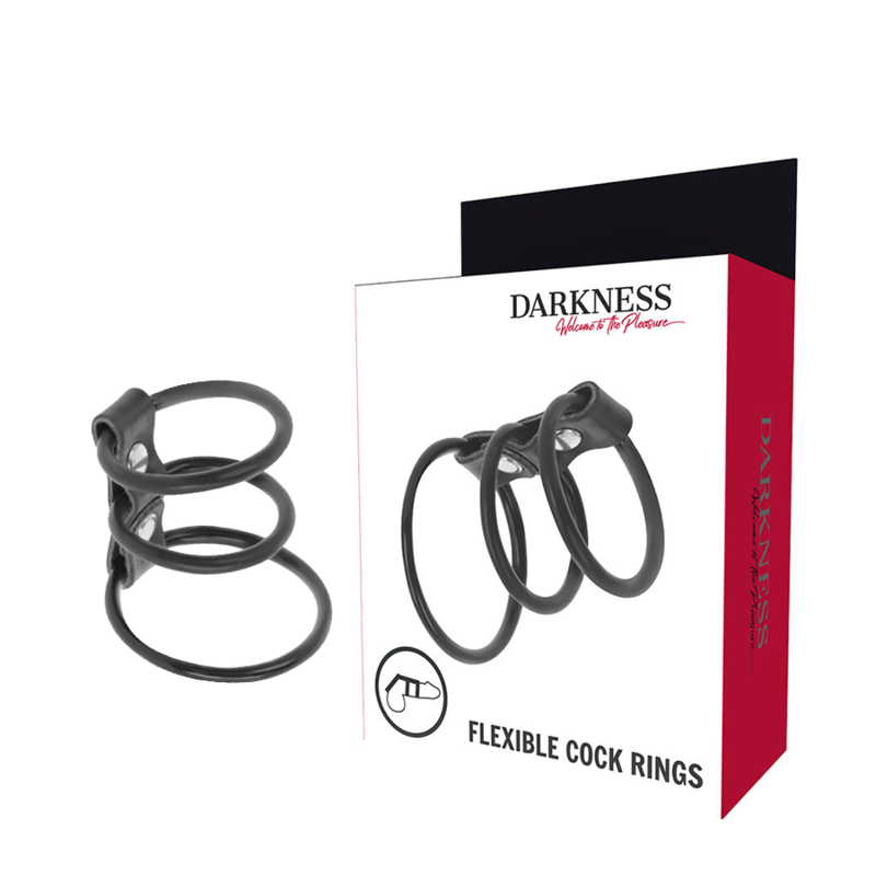 DARKNESS - SET AUS 3 FLEXIBLEN PENISRINGEN