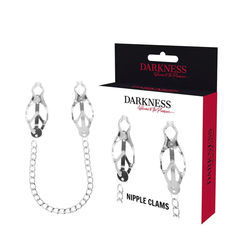 Metall-Nippelklemmen mit Kette – Darkness BDSM-Accessoire - Vanelion Paradise