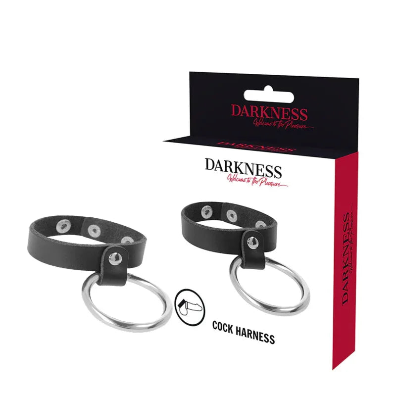 Penis- & Hodenring mit Metallring – Darkness Cockring für mehr Kontrolle - Vanelion Paradise