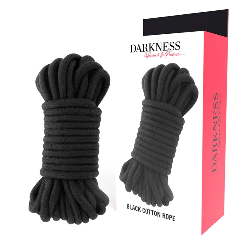 Japanisches Bondage-Seil 20 m Schwarz aus Baumwolle – Darkness - Vanelion Paradise