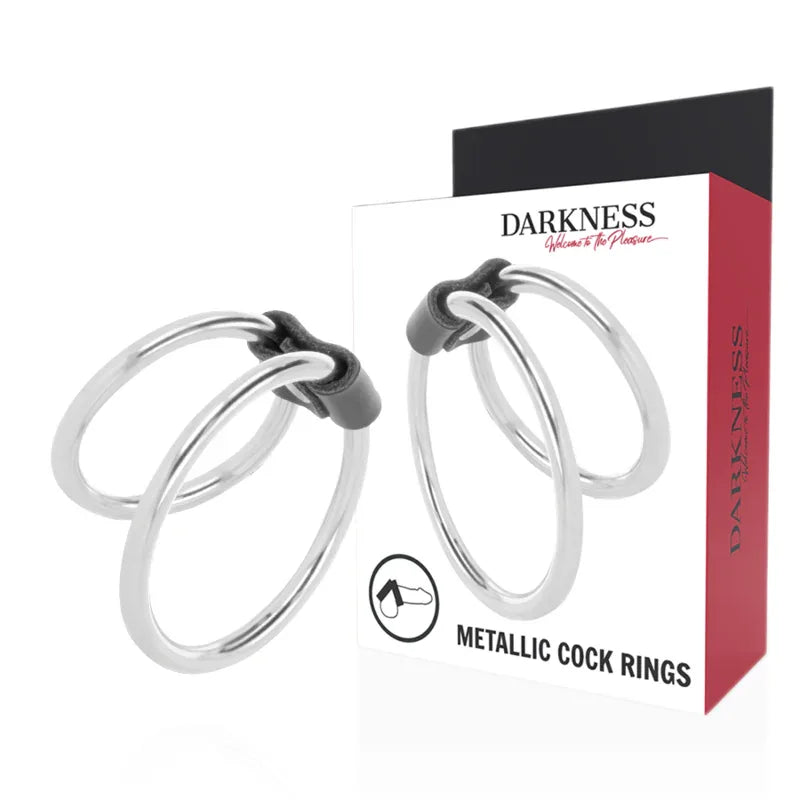DARKNESS - DOPPELTER PENISRING AUS METALL - Vanelion Paradise
