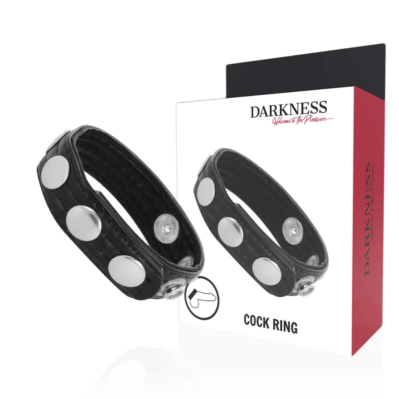 DARKNESS Leder-Erektionsring – Verstellbar, diskret & für intensive Momente - Vanelion Paradise