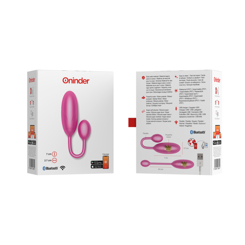 ONINDER - DENVER VIBRATIONSEI ROSA 7 X 2,7 CM KOSTENLOSE APP