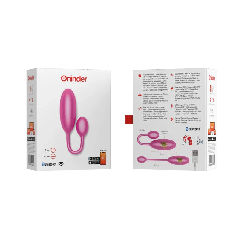 ONINDER - DENVER VIBRATIONSEI ROSA 7 X 2,7 CM KOSTENLOSE APP - Vanelion Paradise