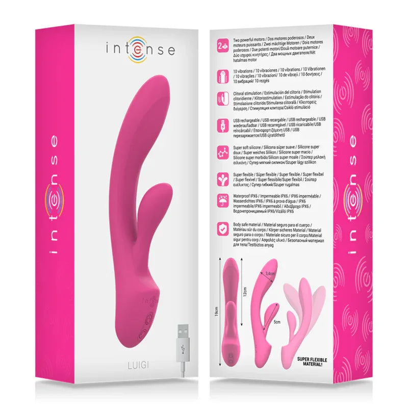 INTENSE - LUIGI RABBIT VIBRATOR ROSA FLÜSSIGES SILIKON - Vanelion Paradise
