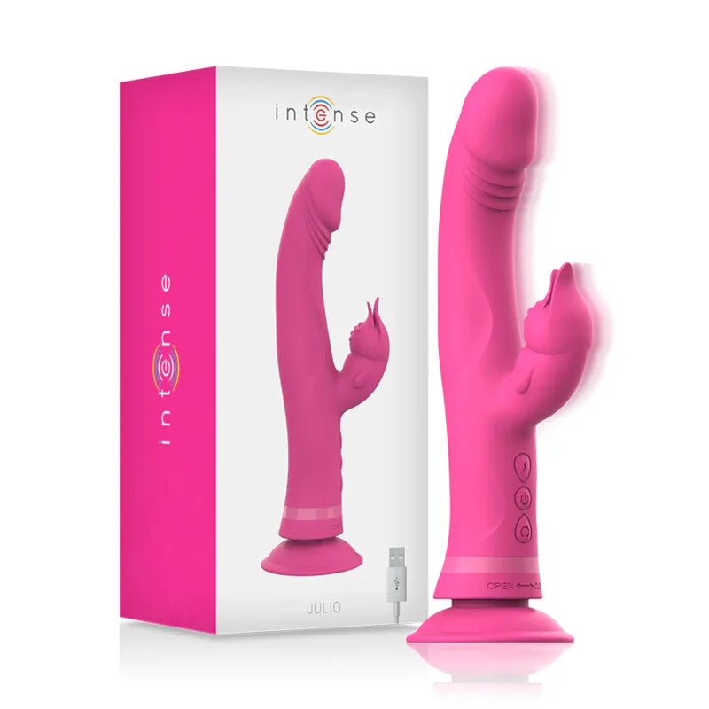 INTENSE - JULIO RABBIT VIBRATOR ROSA SILIKON - Vanelion Paradise