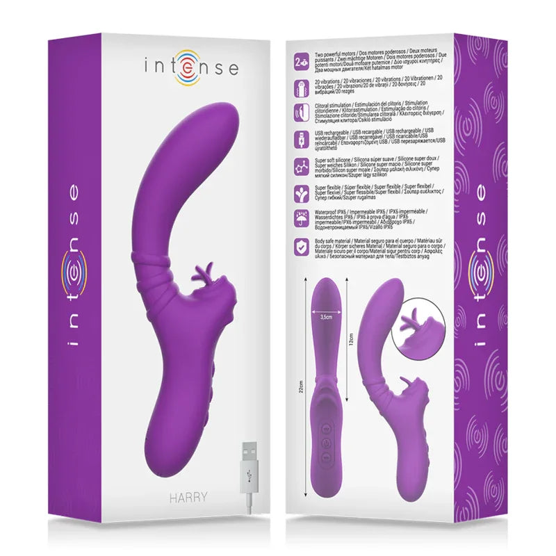 INTENSE - HARRY FLEXIBLER VIBRATOR MIT LILA ZUNGE - Vanelion Paradise