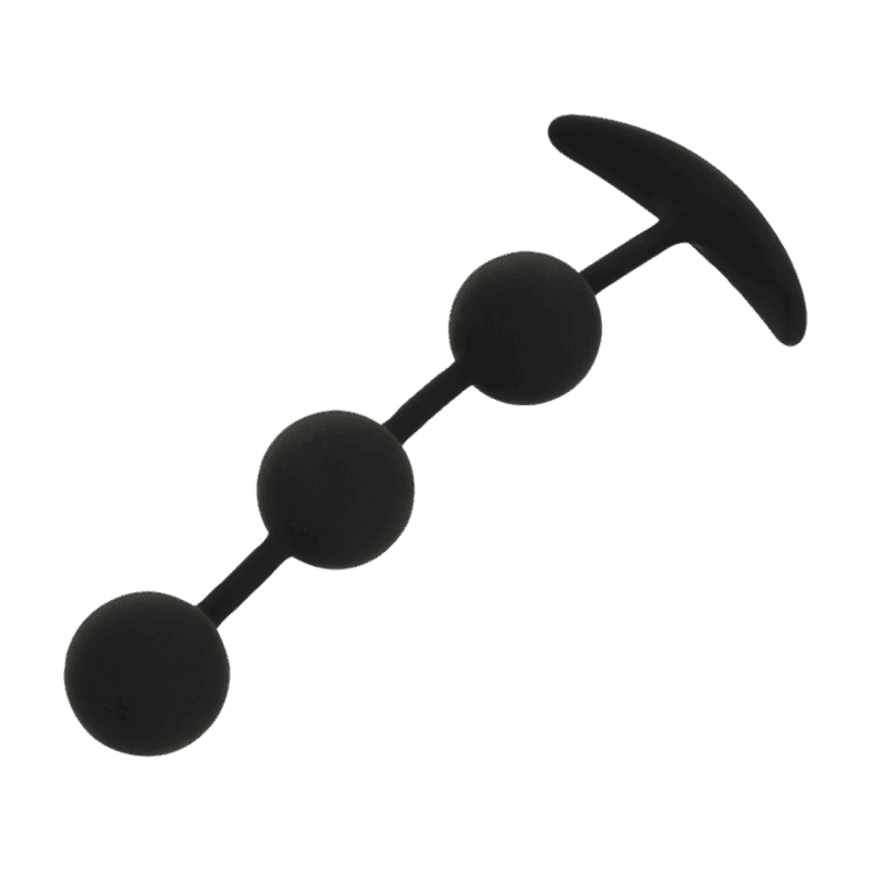 BLACK&SILVER - HARRY ANAL-ROSENKRANZ 3 SILIKONKUGELN 14 CM - Vanelion Paradise