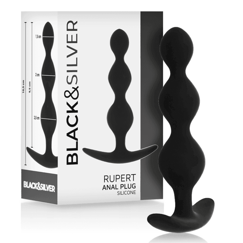 BLACK&SILVER - RUPERT ANALKUGELKETTE 10 CM - Vanelion Paradise