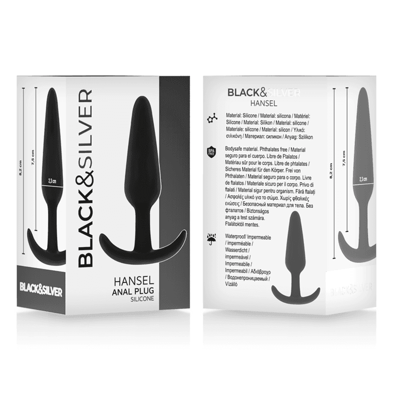 BLACK&SILVER - HANSEL SILIKON-ANALSPLUG MIT KLEINEM GRIFF - Vanelion Paradise
