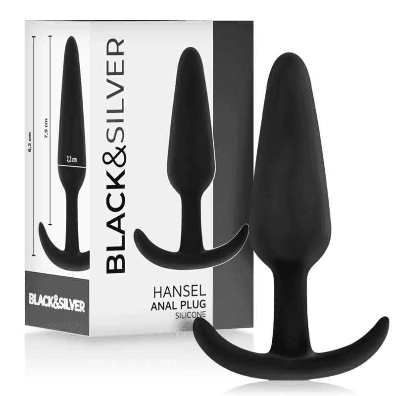 BLACK&SILVER - HANSEL SILIKON-ANALSPLUG MIT KLEINEM GRIFF - Vanelion Paradise